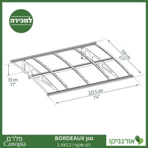 גגון Bordeaux לבן-שקוף 1.4X2.2 מבית פלרם - Canopia 4
