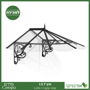 גגון Lily שחור-שקוף 1.3X1.7 בעיצוב רטרו מבית פלרם - Canopia 1