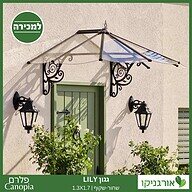 גגון Lily שחור-שקוף 1.3X1.7 בעיצוב רטרו מבית פלרם - Canopia 2