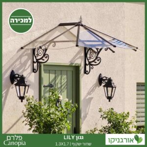 גגון Lily שחור-שקוף 1.3X1.7 בעיצוב רטרו מבית פלרם - Canopia 2