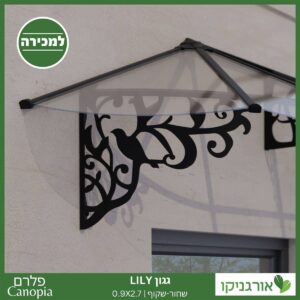 גגון Lily שחור-שקוף 0.9X2.7 בעיצוב רטרו מבית פלרם - Canopia 3
