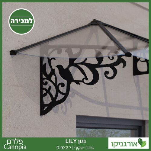 גגון Lily שחור-שקוף 0.9X2.7 בעיצוב רטרו מבית פלרם - Canopia 3