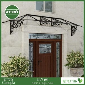 גגון Lily שחור-שקוף 0.9X3.2 בעיצוב רטרו מבית פלרם - Canopia 2