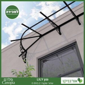 גגון Lily שחור-שקוף 0.9X3.2 בעיצוב רטרו מבית פלרם - Canopia 3