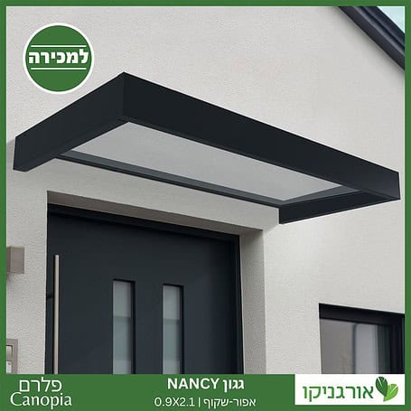 גגון Nancy אפור-שקוף 0.9X2.1 עיצוב מודרני מבית פלרם - Canopia 3