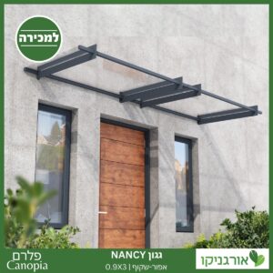 גגון Nancy אפור-שקוף 0.9X3 עיצוב מודרני מבית פלרם - Canopia 2
