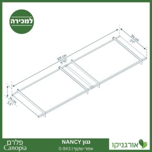 גגון Nancy אפור-שקוף 0.9X3 עיצוב מודרני מבית פלרם - Canopia 4