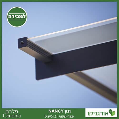 גגון Nancy אפור-שקוף 0.9X4.1 עיצוב מודרני מבית פלרם - Canopia 3