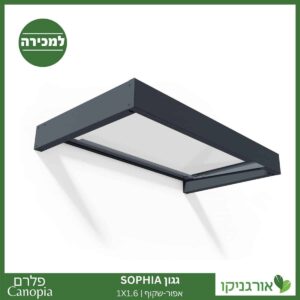 גגון Sophia אפור-שקוף 1X1.6 עיצוב מודרני מבית פלרם - Canopia 1