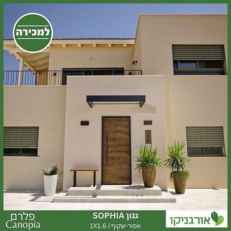 גגון Sophia אפור-שקוף 1X1.6 עיצוב מודרני מבית פלרם - Canopia 3