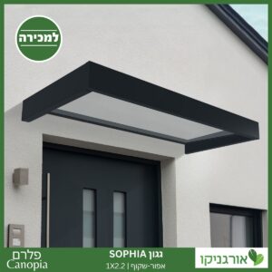 גגון Sophia אפור-שקוף 1X2.2 עיצוב מודרני מבית פלרם - Canopia 2