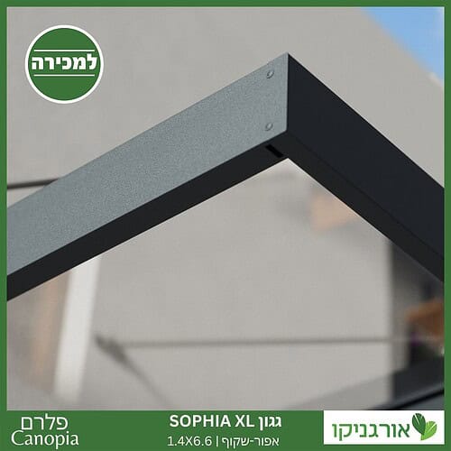 גגון Sophia XL אפור-שקוף 1.4X6.6 עיצוב מודרני מבית פלרם - Canopia 3