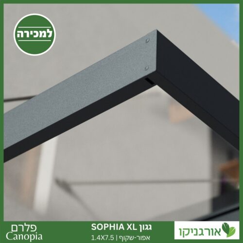גגון Sophia XL אפור-שקוף 1.4X7.5 עיצוב מודרני מבית פלרם - Canopia 3