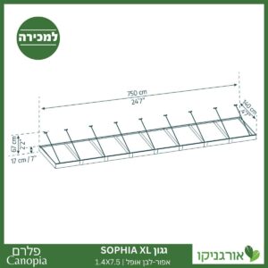 גגון Sophia XL אפור-לבן אופל 1.4X7.5 עיצוב מודרני מבית פלרם - Canopia 4