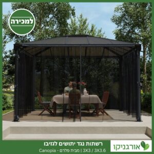 רשתות נגד יתושים לגזיבו 3X3 / 3X3.6 מבית פלרם - Canopia 4