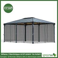 רשתות נגד יתושים לגזיבו Martinique 3.6x5 / Milano 3x4.3 מבית Canopia
