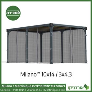 רשתות נגד יתושים לגזיבו Martinique 3.6x5 / Milano 3x4.3 מבית Canopia 3