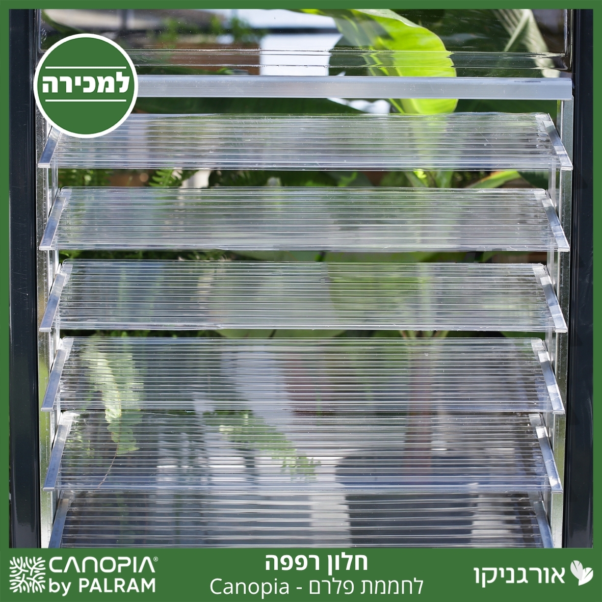 חלון רפפה לחממת פלרם - Canopia