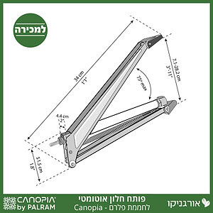 פותח חלון אוטומטי לחממת פלרם - Canopia
