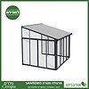 פרגולה אלומיניום סגורה SanRemo אפורה 3X3 קירוי שקוף מבית Canopia