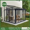פרגולה אלומיניום סגורה SanRemo אפורה 3X3 קירוי שקוף מבית Canopia 2