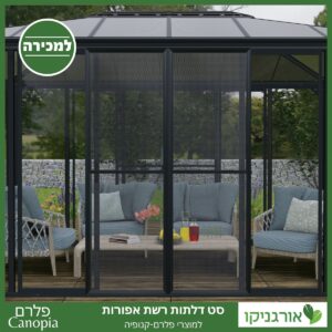 דלתות רשת אפורות למוצרי פלרם - Canopia 3