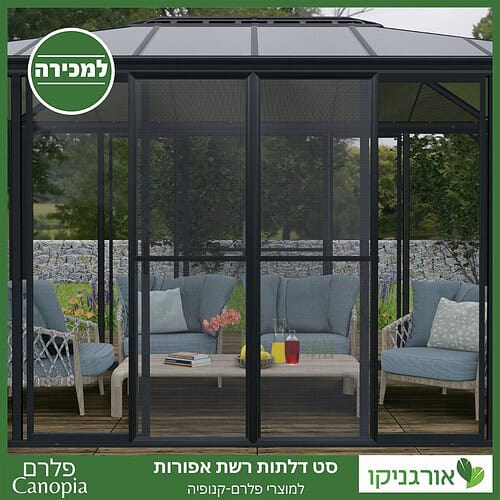 דלתות רשת אפורות למוצרי פלרם - Canopia 3
